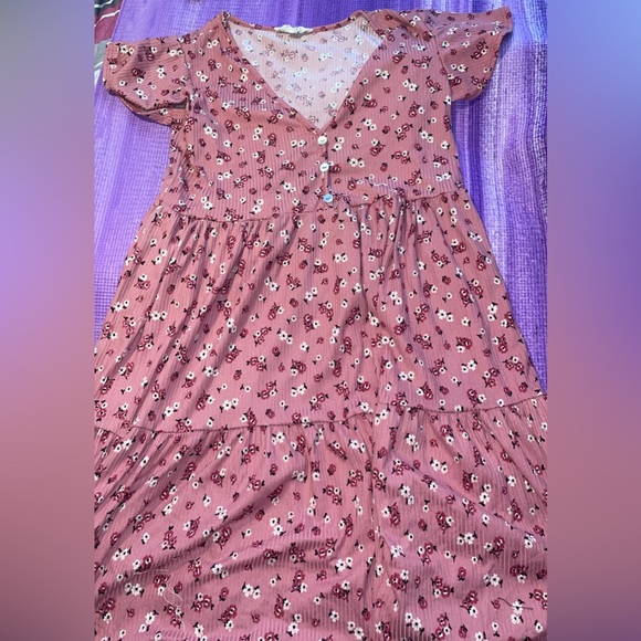 COPY - Pink Jessica Simpson Floral Dress - Picture 1 of 3